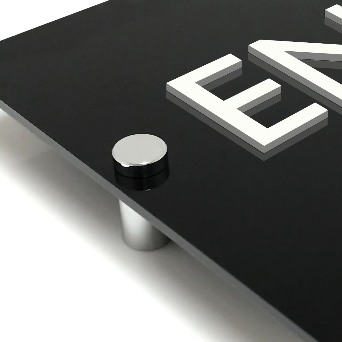 Villamo Black Acrylic Sign with 3D Lettering | Way Finder & Building Wall Signs | Interior & Exterior