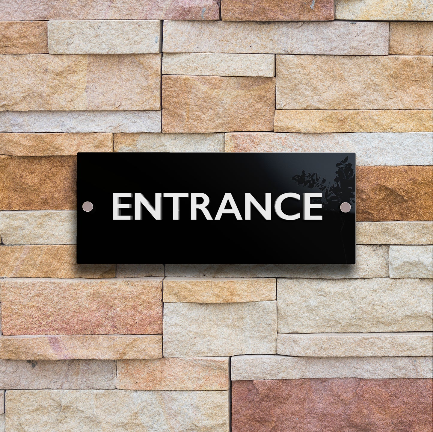 Villamo Black Acrylic Sign with 3D Lettering | Way Finder & Building Wall Signs | Interior & Exterior