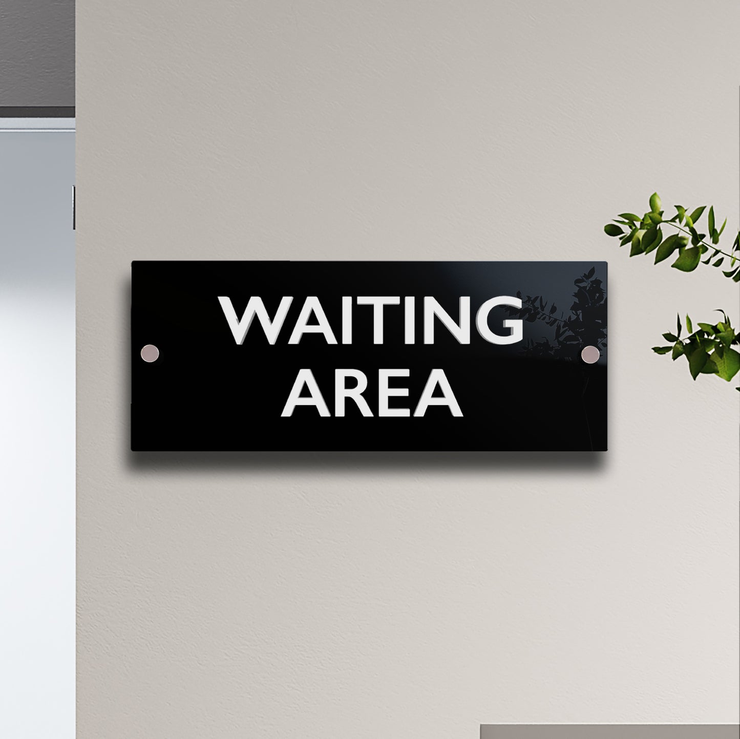 Villamo Black Acrylic Sign with 3D Lettering | Way Finder & Building Wall Signs | Interior & Exterior