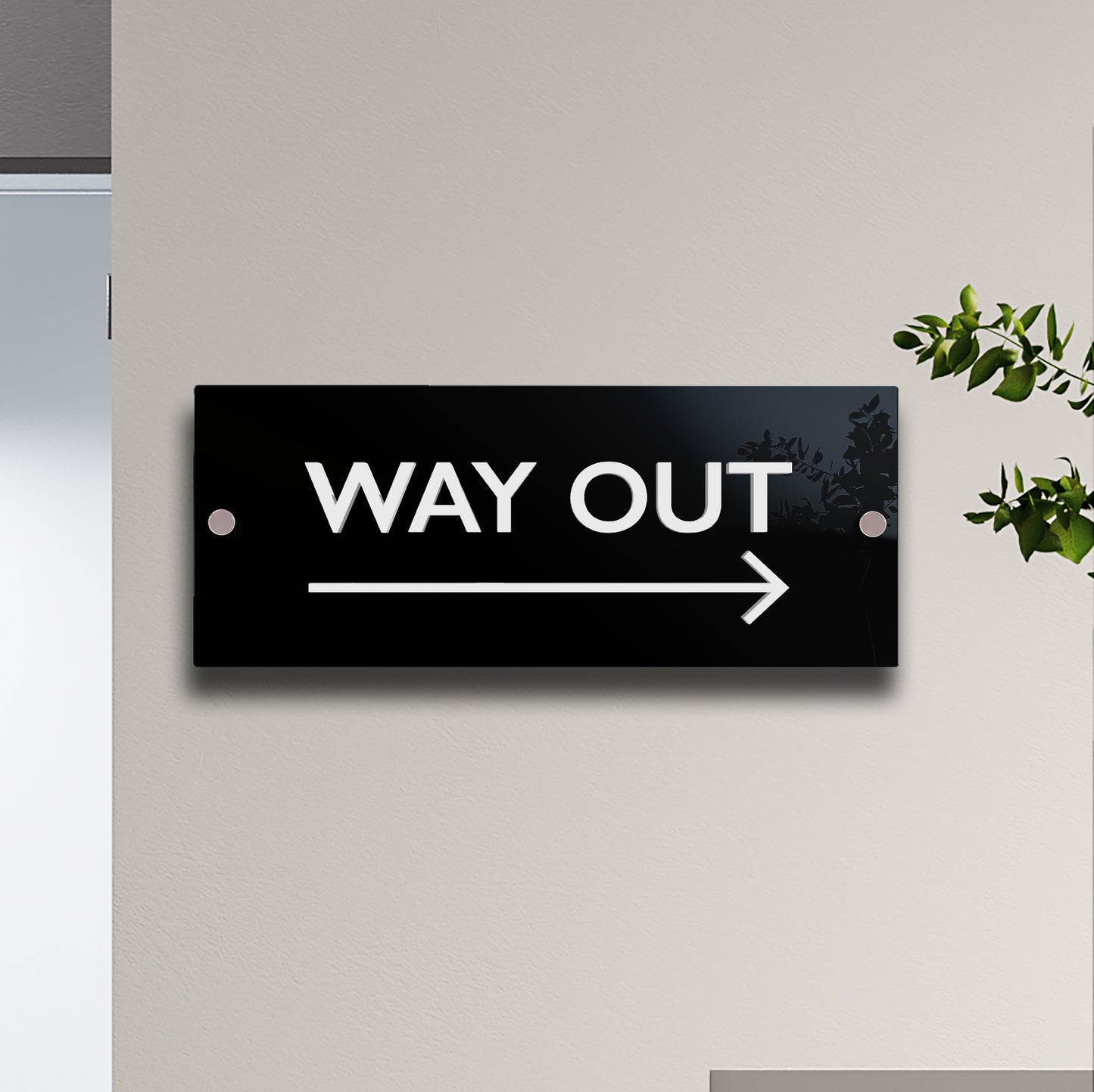 Villamo Black Acrylic Sign with 3D Lettering | Way Finder & Building Wall Signs | Interior & Exterior