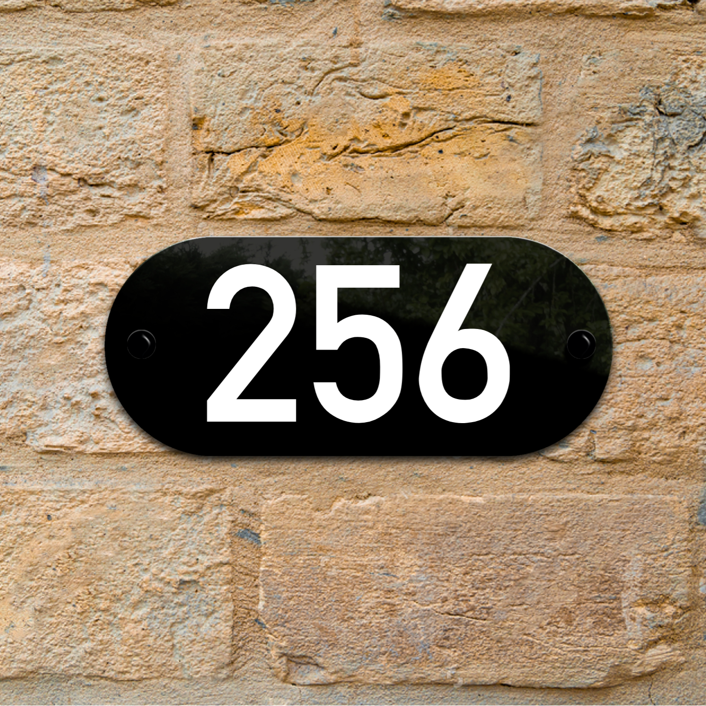 Ova House Number Acrylic Sign