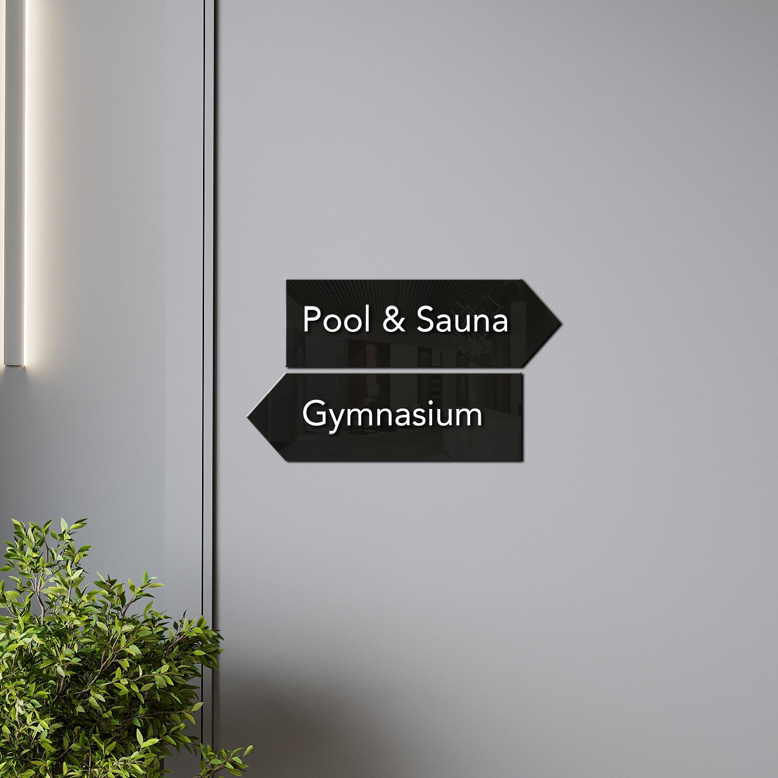 Acrylic Pointer Custom Way Finding Sign