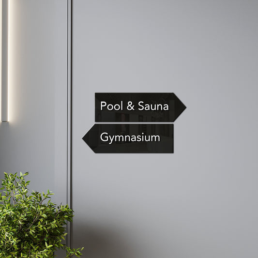 Acrylic Pointer Custom Way Finding Sign