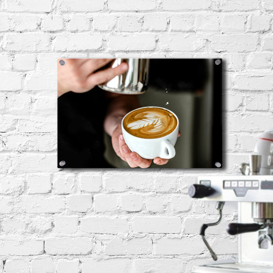 Coffee Shop / Cafe Printed Acrylic Barista Photo Art Print