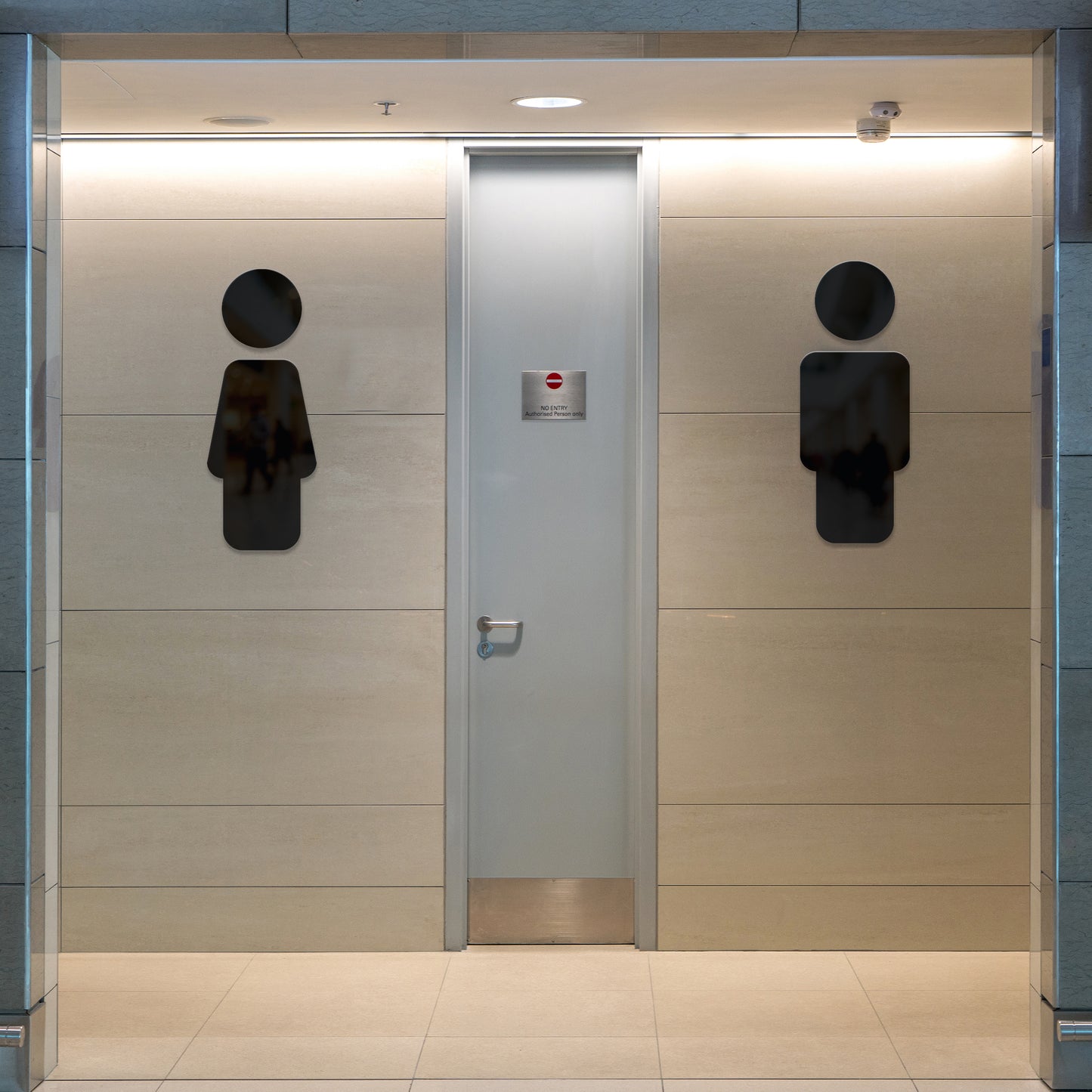 Large Acrylic Wall or Door Ladies and Gents Toilet Pictogram Signs