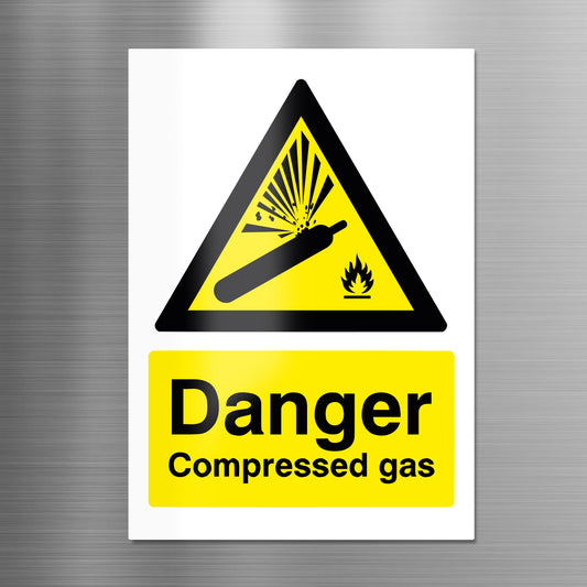 Danger Compresses Gas Sign