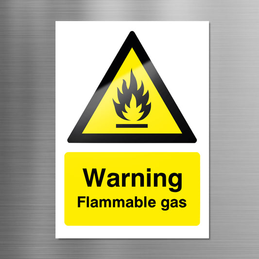 Warning Flammable Gas Sign