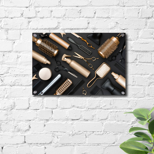 Hair Stylist Printed Acrylic Photo Art Print for Hair Salon