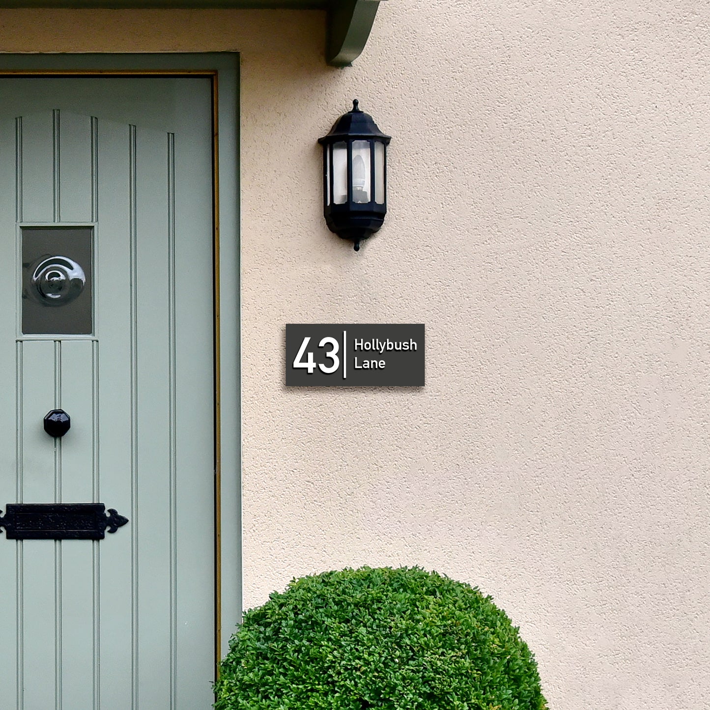 Metro Floating Acrylic Door Sign with Raised Letters & Numbers and hidden stand-off fixings