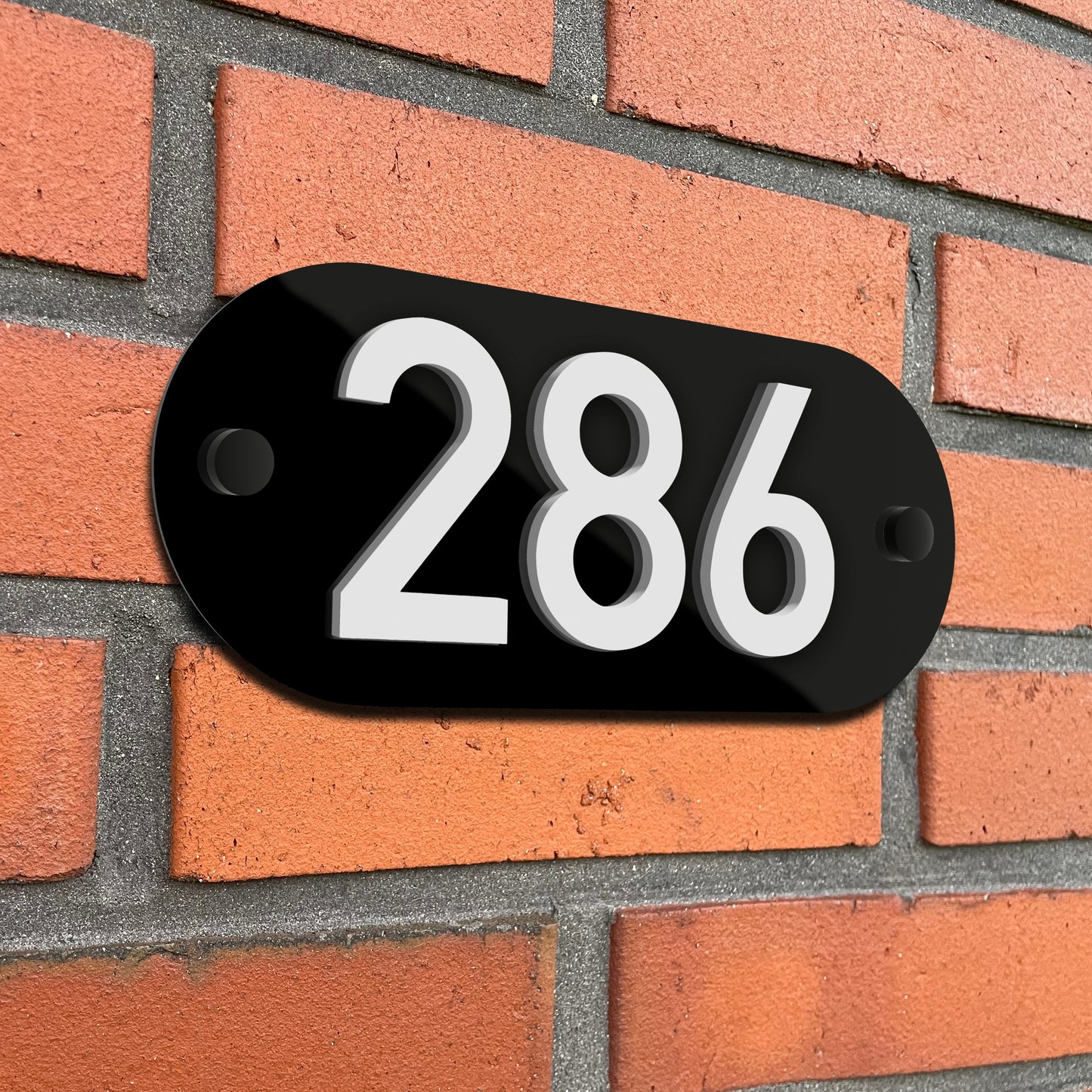 Ova House Number Acrylic Sign