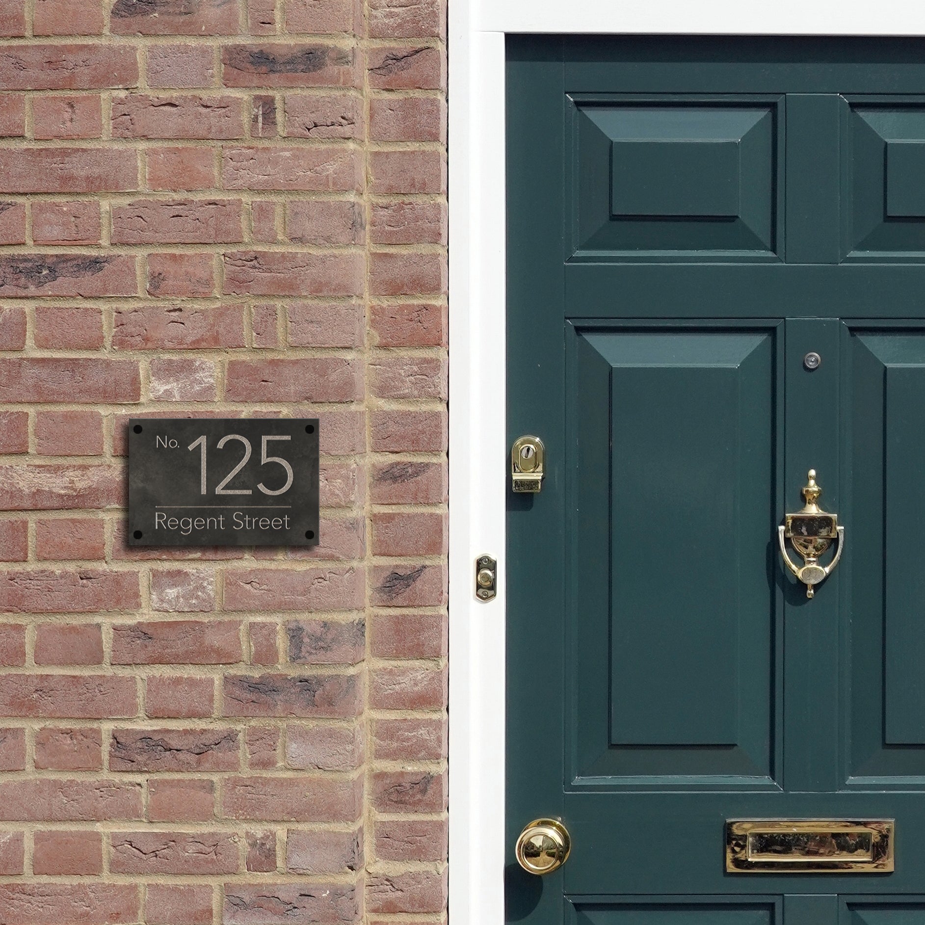 Regent Slate Etched Honed Door Sign