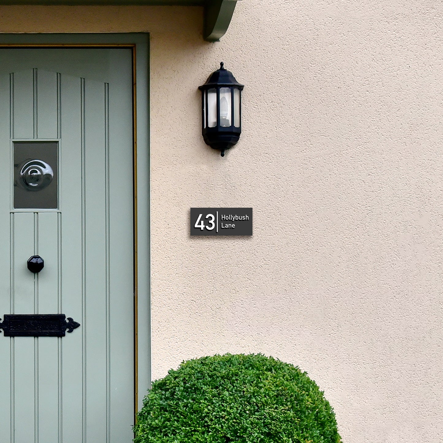 Metro Floating Acrylic Door Sign with Raised Letters & Numbers and hidden stand-off fixings