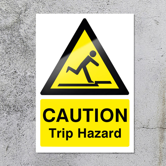 Caution Trip Hazard Sign