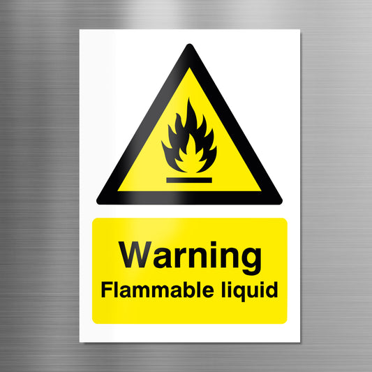 Warning Flammable Liquid Sign