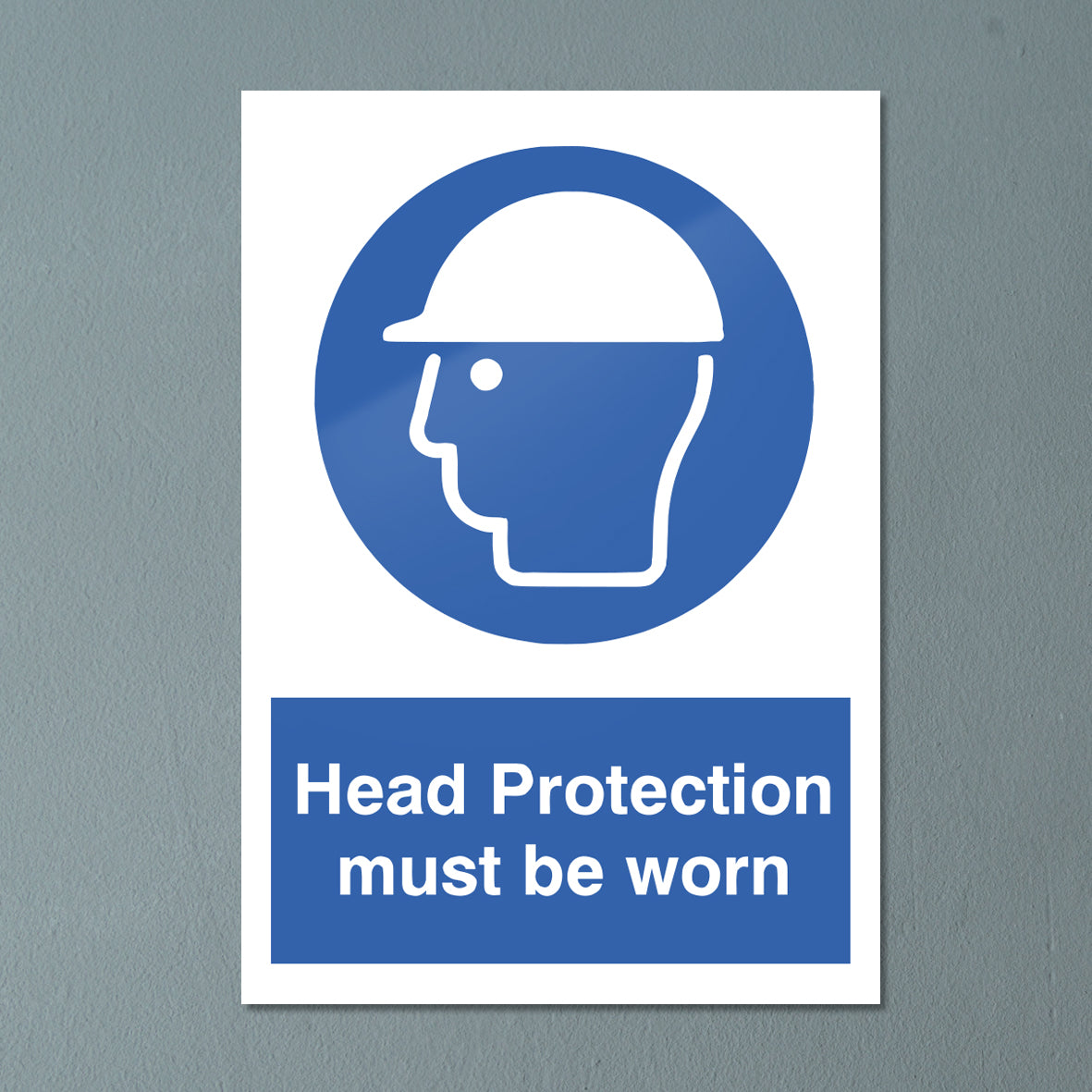 Head Protection Mandatory PPE Sign
