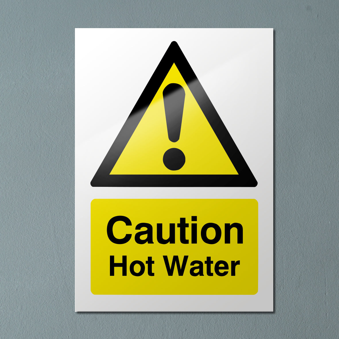 Caution Hot Water Safety Sign