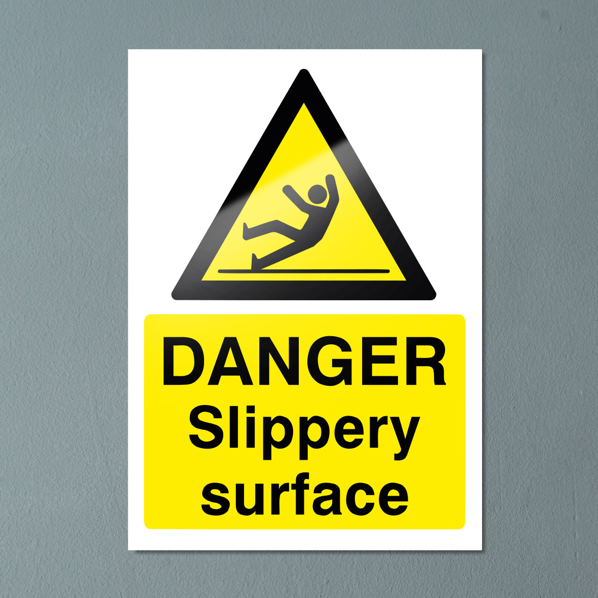Danger Slippery Surface Warning Sign